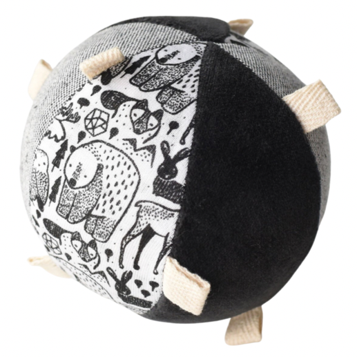Taggy Ball with Rattle - Nordic