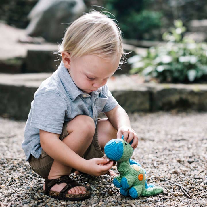 Steggy Dinosaur Rattle - Green