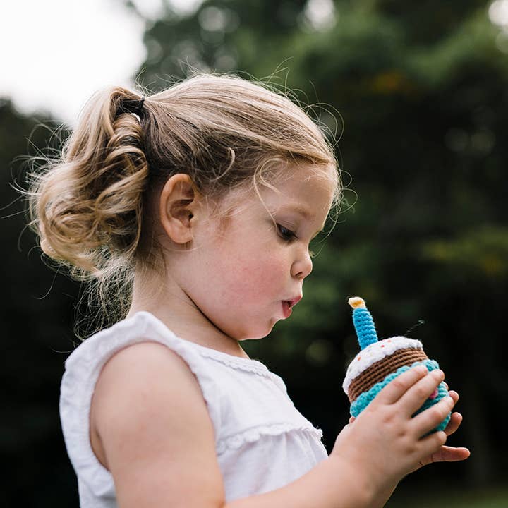 Pretend Play Food Rattle - Cupcake with Candle